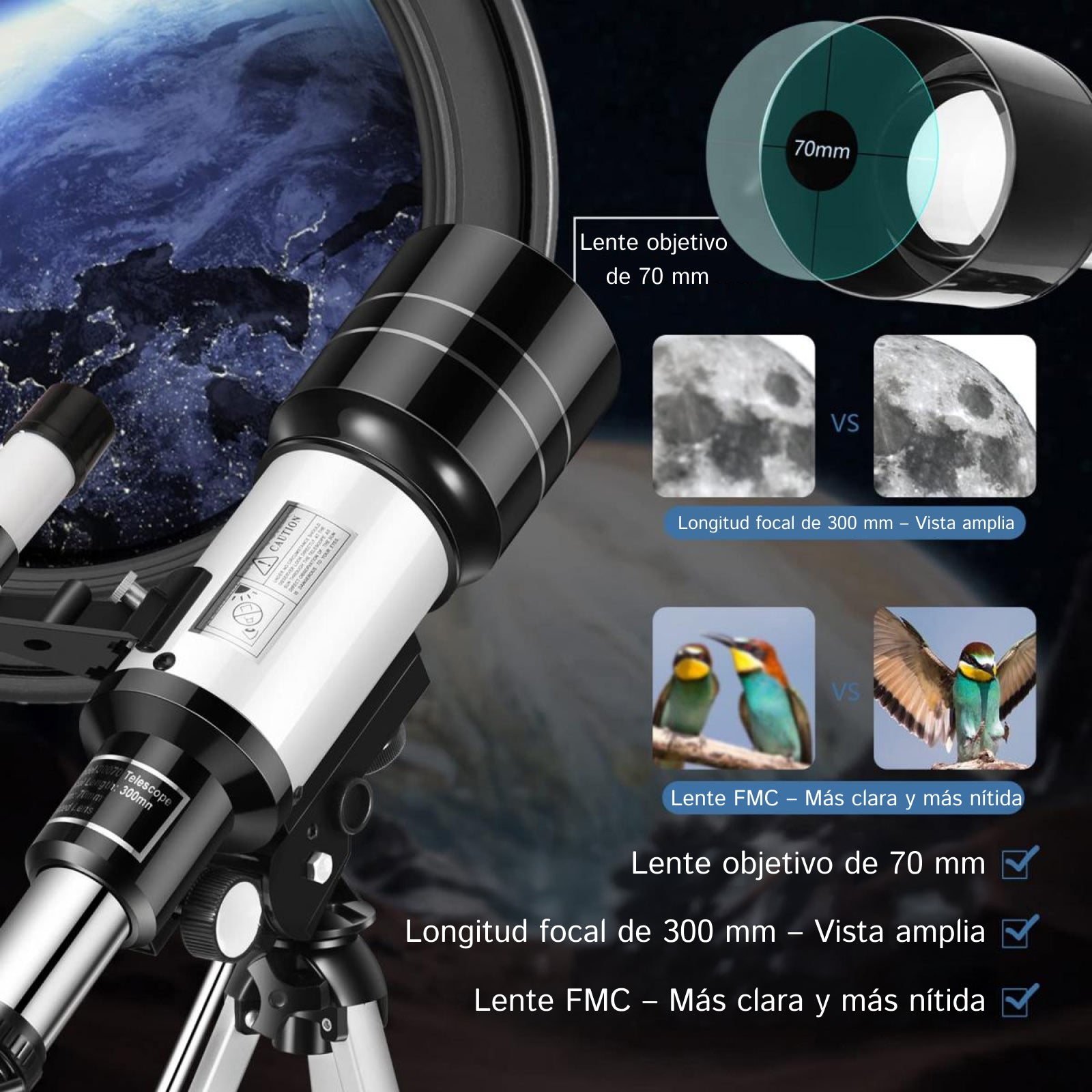 Astrobupy Telescopios para Niños