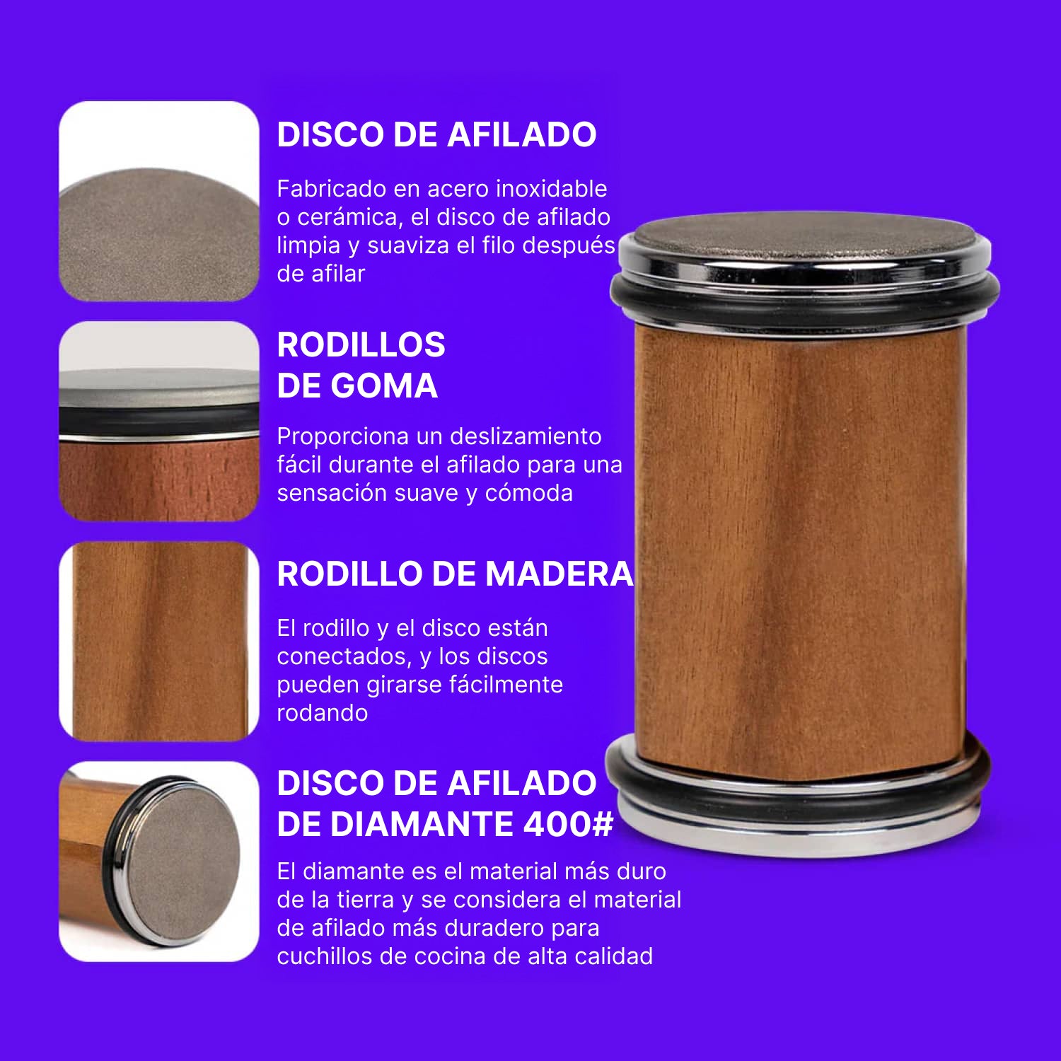 Sharposty Afilador De Cuchillos Rodante